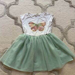Beautiful Zara tulle Butterfly Dress with Mint Green Skirt